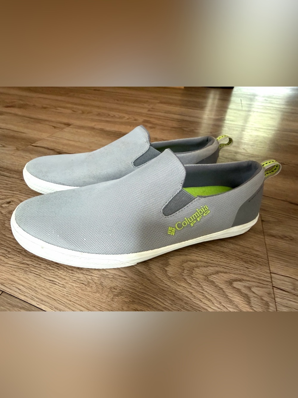 Columbia PFG Bahama Vent Slip On Shoes Men's Gray Lime Fishing
